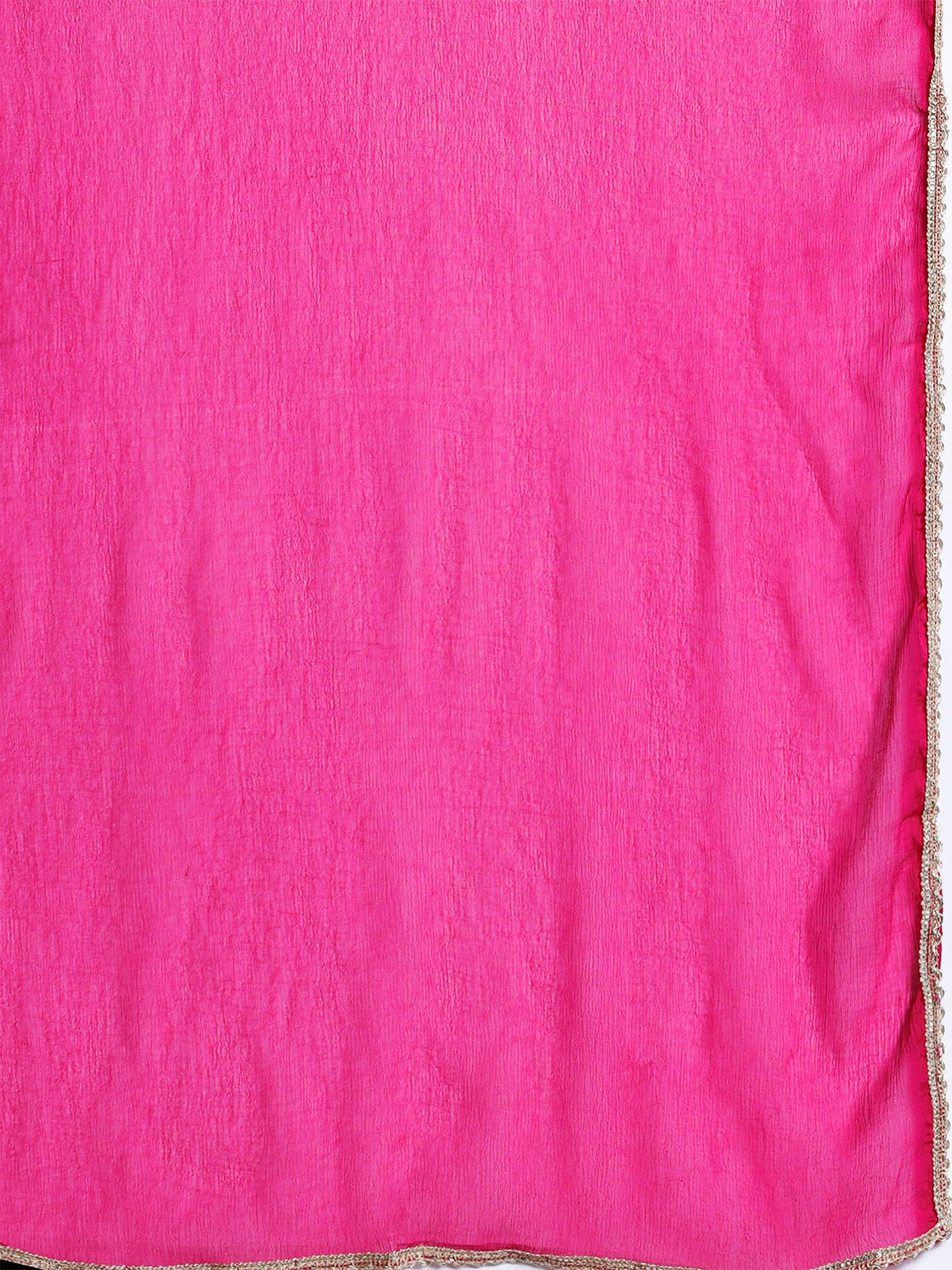 Pink Embroidered A-Line Kurta Trousers With Dupatta set